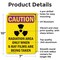 Signmission Radiation & Laser Sign, 10 in H x 7 in W, Aluminum, Rectangle OS-2PACK-CR-A-710-V-10253 - alternate 4